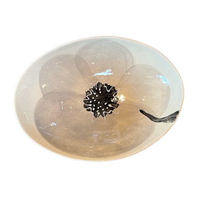 WONKI WARE | Wonki Ware | Schaal Ovaal Poppy | Warm Grey