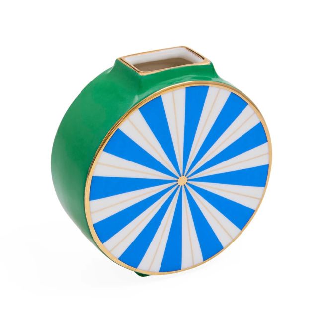 JONATHAN ADLER | Jonathan Adler | Portofino Circle Vase | Blauw/Groen
