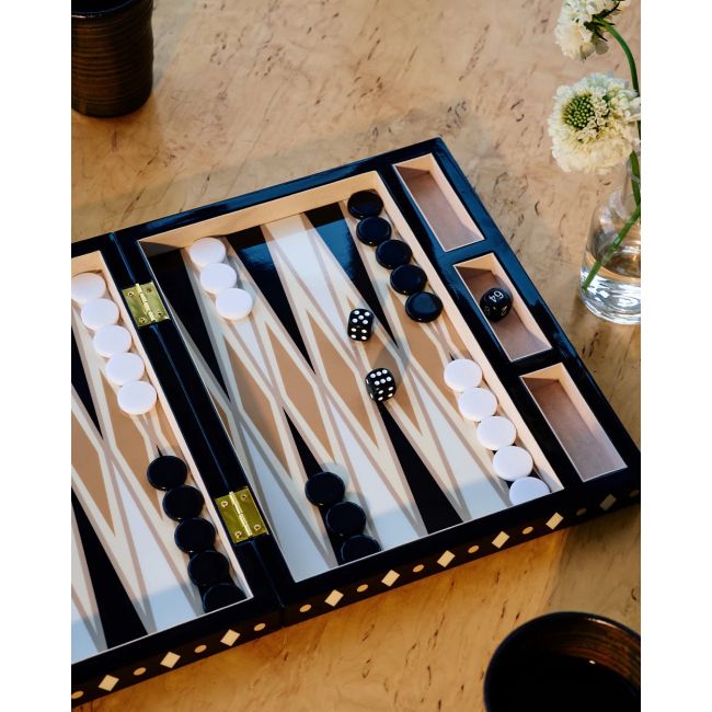 Lacquered Backgammon | Black