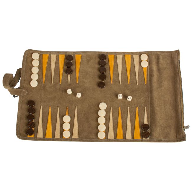 MANOPOULOS | Manopoulos | Oprolbare Backgammon Set | Khaki