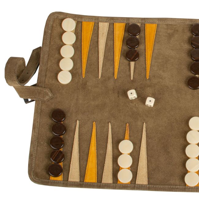MANOPOULOS | Manopoulos | Oprolbare Backgammon Set | Khaki