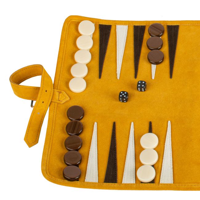 MANOPOULOS | Manopoulos | Oprolbare Backgammon Set | Geel