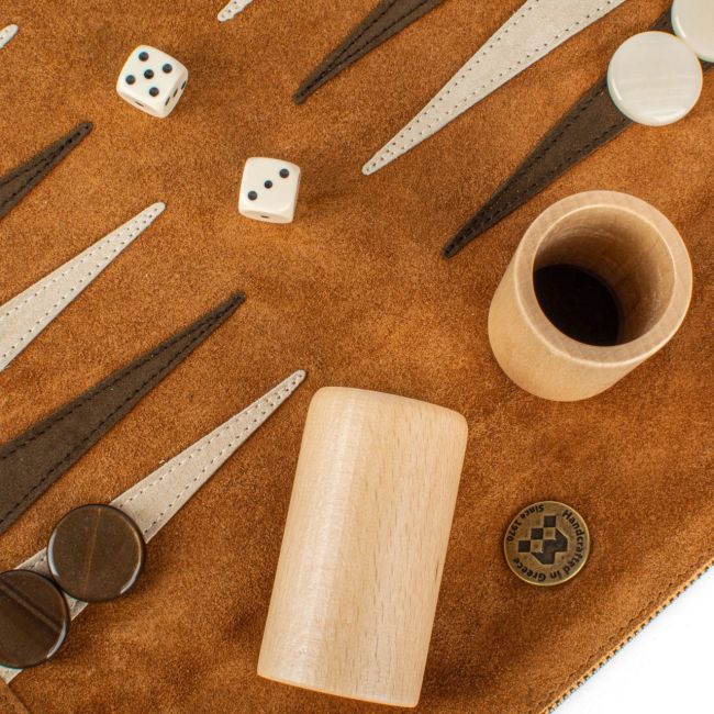 MANOPOULOS | Manopoulos | Oprolbare Backgammon Set | Bruin
