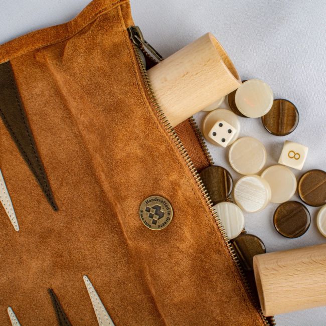 MANOPOULOS | Manopoulos | Oprolbare Backgammon Set | Bruin