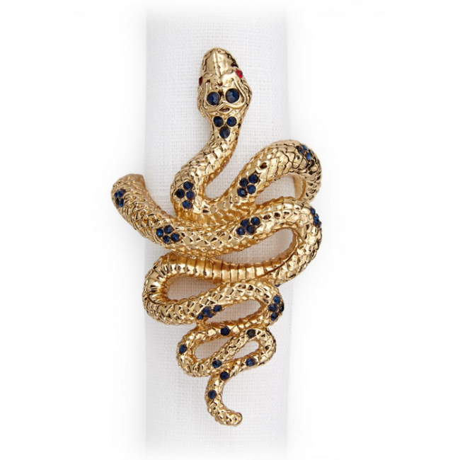 L'OBJET | L'objet | Snake | Goud | Set van 4 servetringen