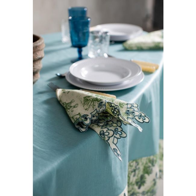 BORGO DELLE TOVAGLIE | Borgo Delle Tovaglie | Amalfi Servet | Toile de Jouy Verde & Delfino