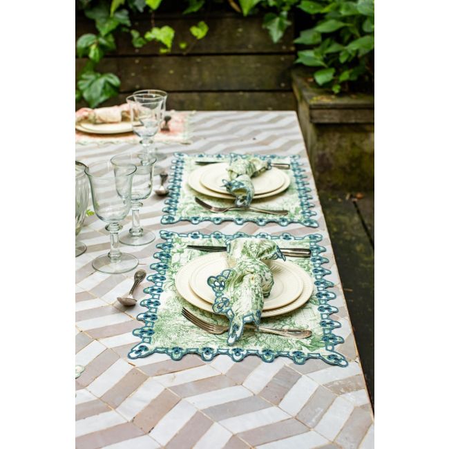 BORGO DELLE TOVAGLIE | Borgo Delle Tovaglie | Amalfi Servet | Toile de Jouy Verde & Delfino