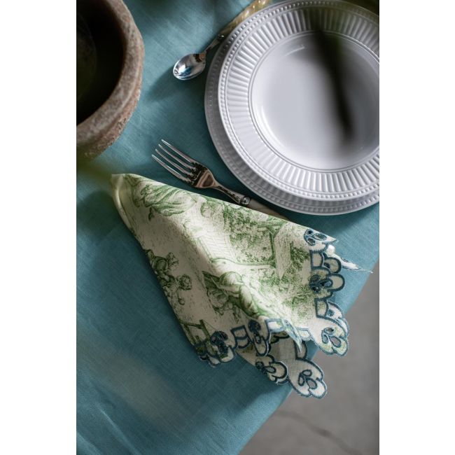 BORGO DELLE TOVAGLIE | Borgo Delle Tovaglie | Amalfi Servet | Toile de Jouy Verde & Delfino