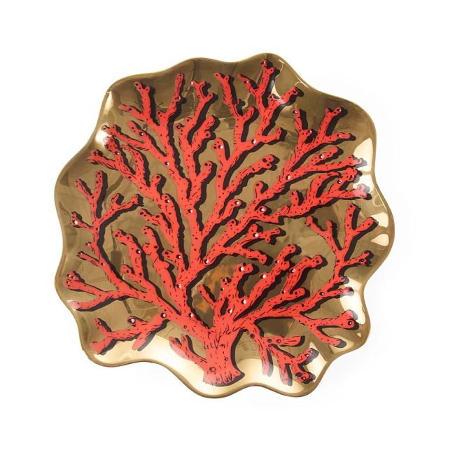 JONATHAN ADLER | Jonathan Adler | Coral Trinket Tray | Rood