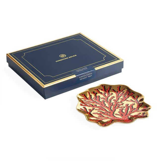 JONATHAN ADLER | Jonathan Adler | Coral Trinket Tray | Rood