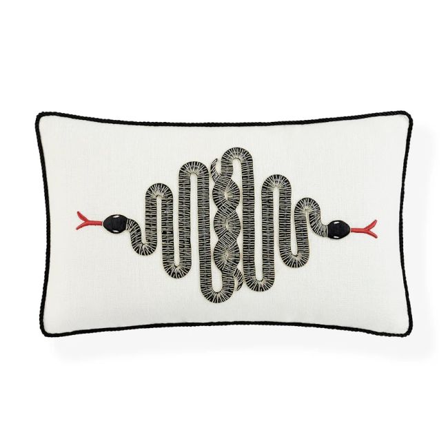 JONATHAN ADLER | Jonathan Adler | Snake Embroidered Kussen | 30x50cm 