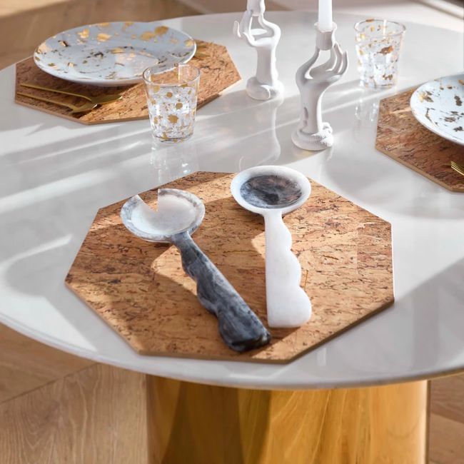 JONATHAN ADLER | Jonathan Adler | Como Ripple Salade Bestek | Zwart/Wit