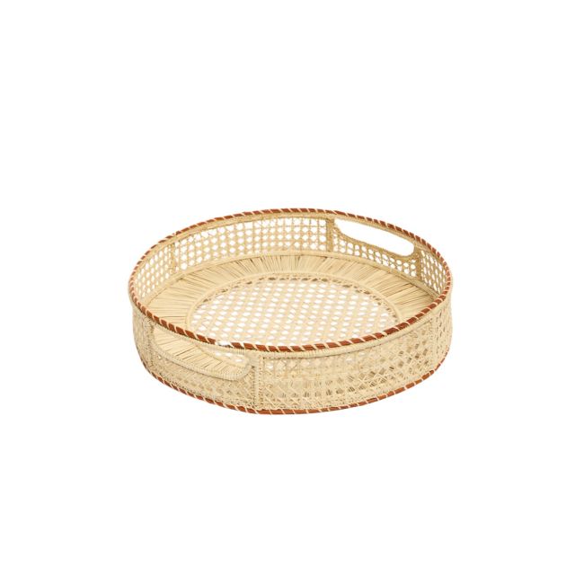 LA DOUBLE J | La Double J | Raffia Tray | Mattone