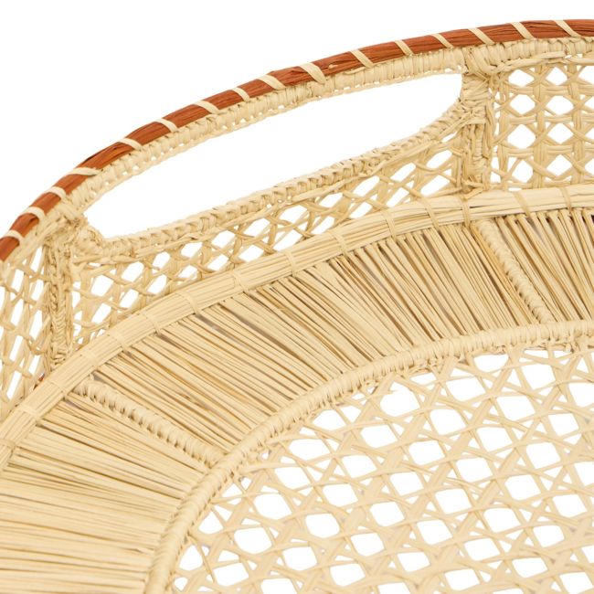 LA DOUBLE J | La Double J | Raffia Tray | Mattone