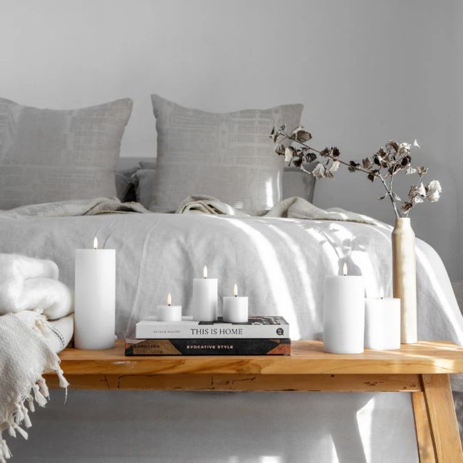 VORSPAGET HOME | LED Rustieke Kaars | Wit | M