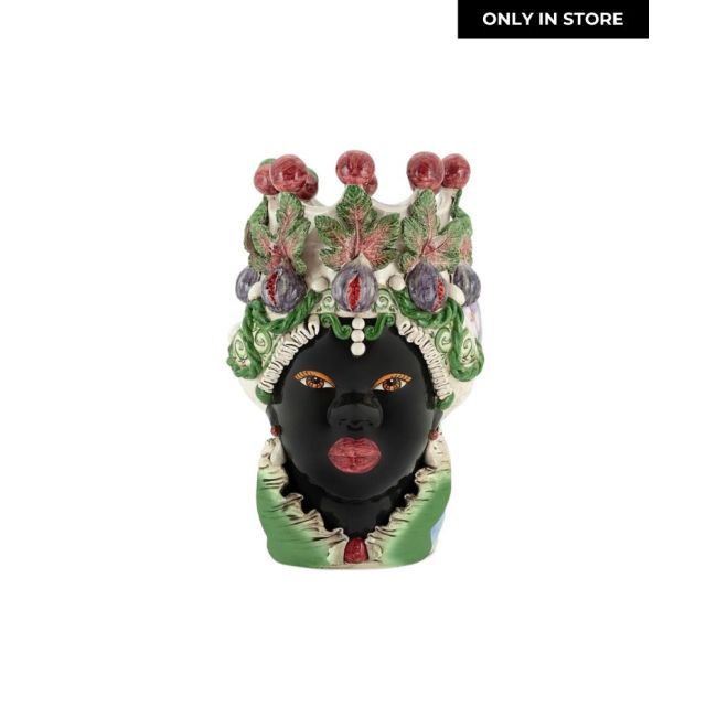 ABHIKA | Abhika | Moro Head Vaas | Lady Fig | Burgundy ONLY IN STORE