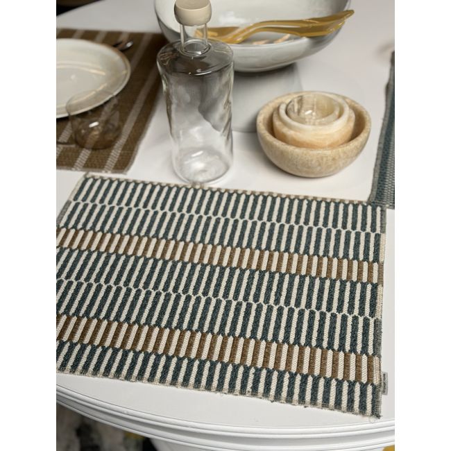 VORSPAGET HOME | Vorspaget Home | Placemat | Outdoor Vida Teal | Blauw/Peanuts