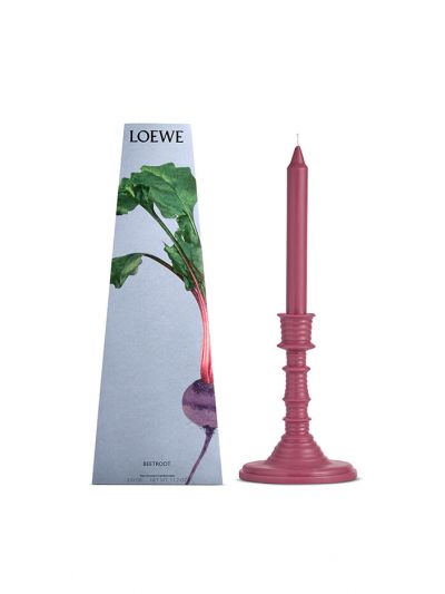 Geurkaars Loewe beetroot wax candle holder