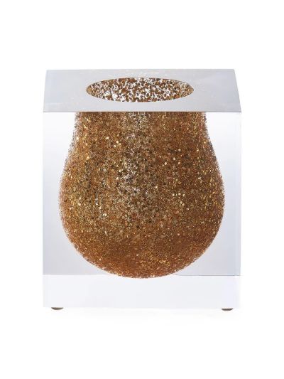 Jonathan Adler Mini Scoop Vase Gold Glitter