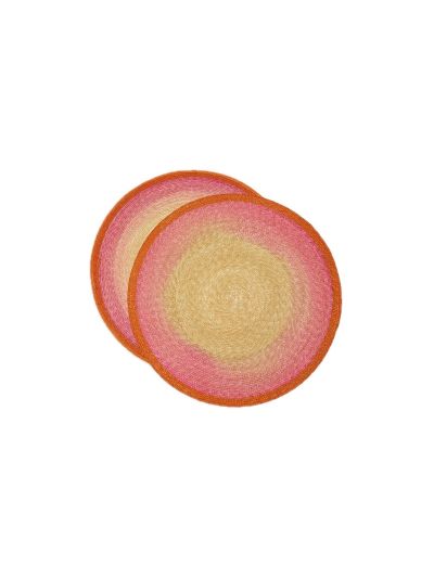 La Double J | Set van 2 Placemats | Handpainted Sunset | Gradient | Vorspaget Home