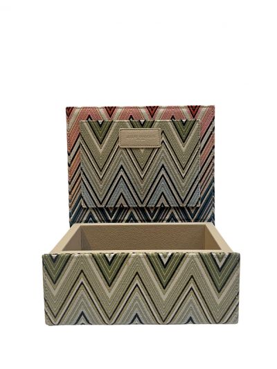 Bookbox Missoni Fabric Green Small Open