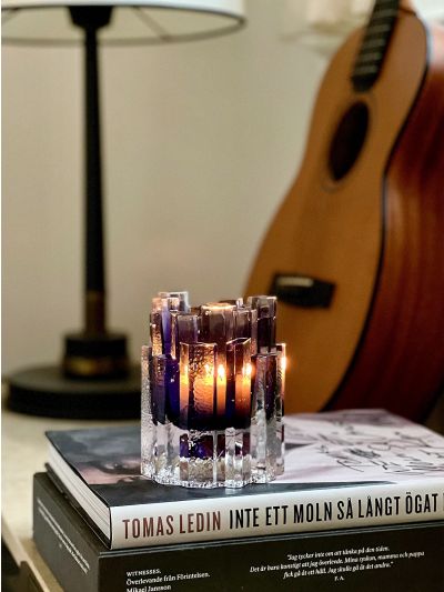 Skogsberg & Smart | Waxinelichthouder | Hurricane Rock | Plum