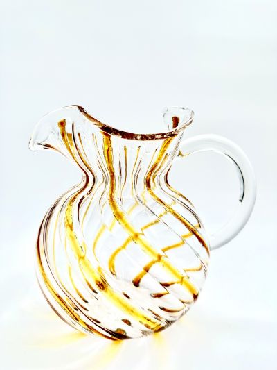 Murano Glass Torcello Gedraaide Karaf Amber