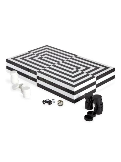 Jonathan Adler | Op Art Backgammon Set | Black/White