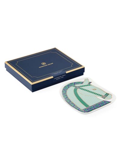 Jonathan Adler | Luxembourg Horse Tray | Groen/blauw 