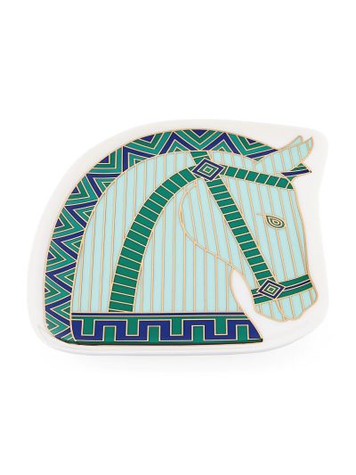 Jonathan Adler | Luxembourg Horse Tray | Groen/blauw 