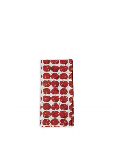 La Double J | Large Napkins set van 2 | Cherries Avorio