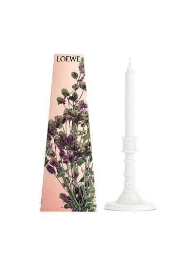 Geurkaars Loewe oregano wax candleholder