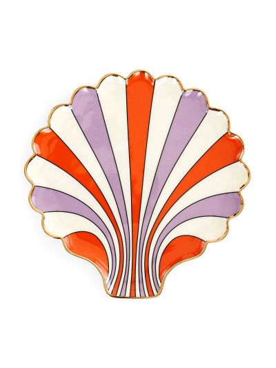 Jonathan Adler | Scallop Tray | Oranje/paars