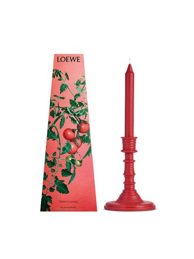 Geurkaars Loewe tomato leaves wax candle holder